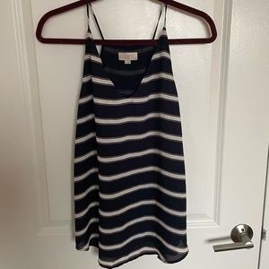 Loft Navy Striped Tank